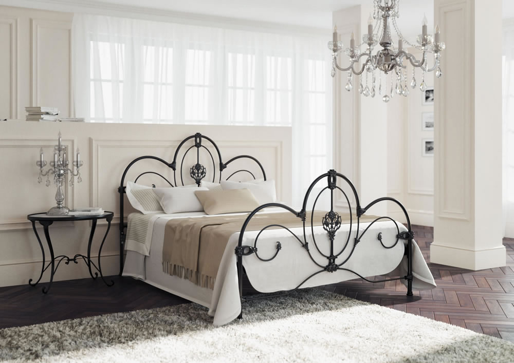 Кровать Dreamline Prima (2 спинки) сталь-белый глянец 120х190