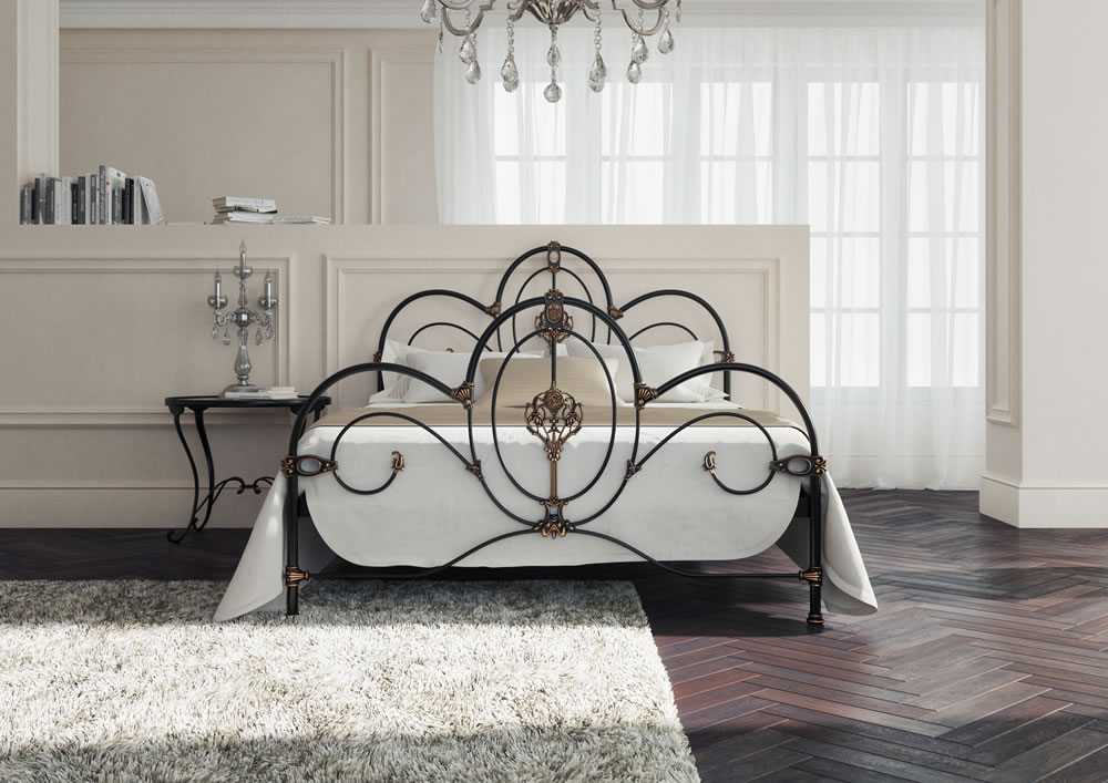 Кровать Dreamline Prima (2 спинки) сталь-белый глянец 120х190
