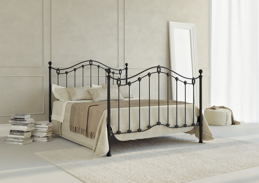 Кровать Dreamline Kari (2 спинки) сталь-слоновая кость матовый 140х195