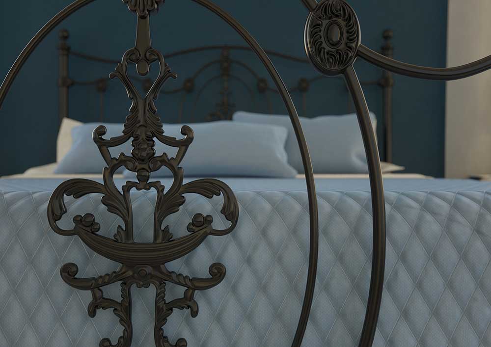 Кровать Dreamline Diana (2 спинки) сталь-бронза 180х190