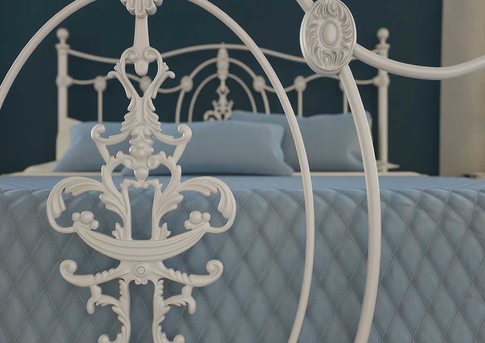 Кровать Dreamline Diana (2 спинки) сталь-бронза 180х190