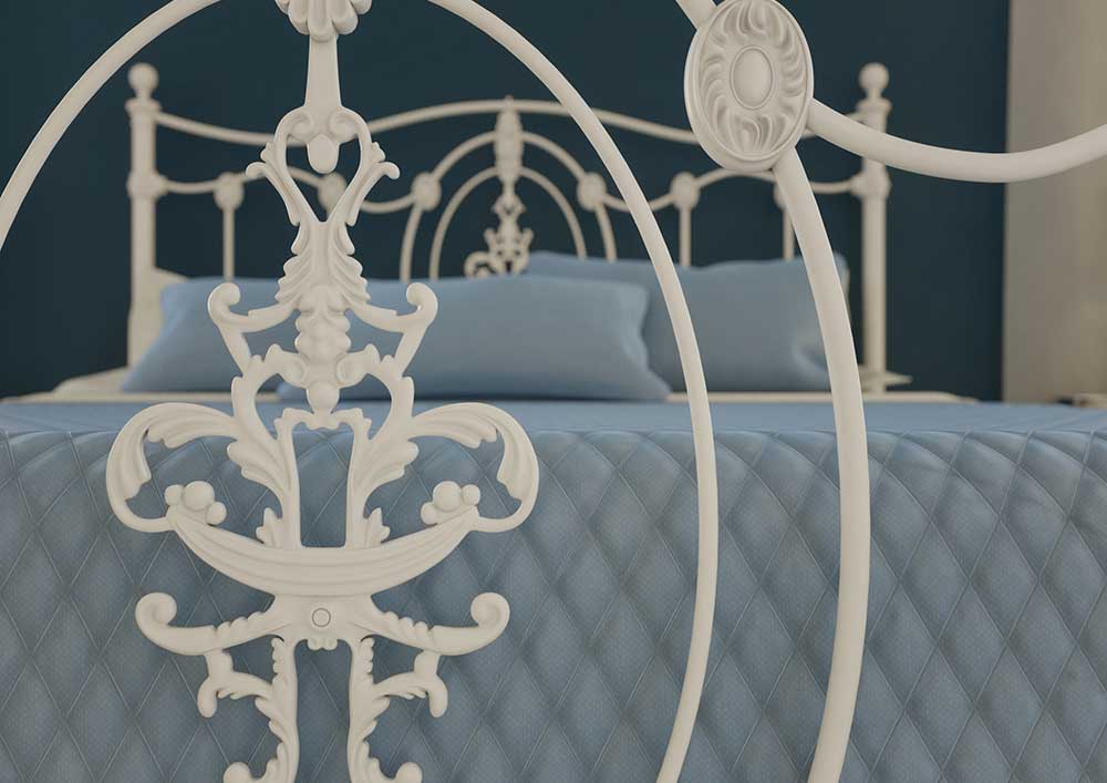 Кровать Dreamline Diana (2 спинки) сталь-бронза 180х190