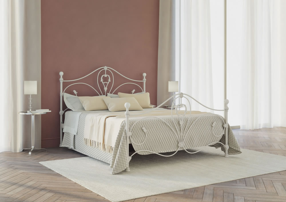 Кровать Dreamline Melania (2 спинки) сталь-бронза 140х190