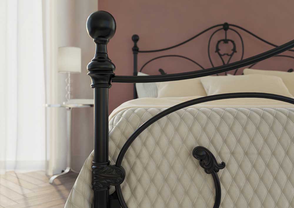 Кровать Dreamline Melania (2 спинки) сталь-бронза 140х190