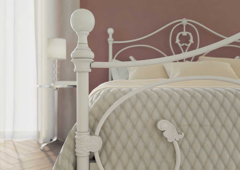 Кровать Dreamline Melania (2 спинки) сталь-бронза 140х190