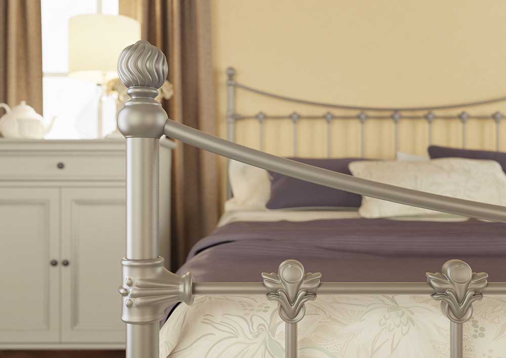 Кровать Dreamline Charm (2 спинки) сталь-бронза 160х190