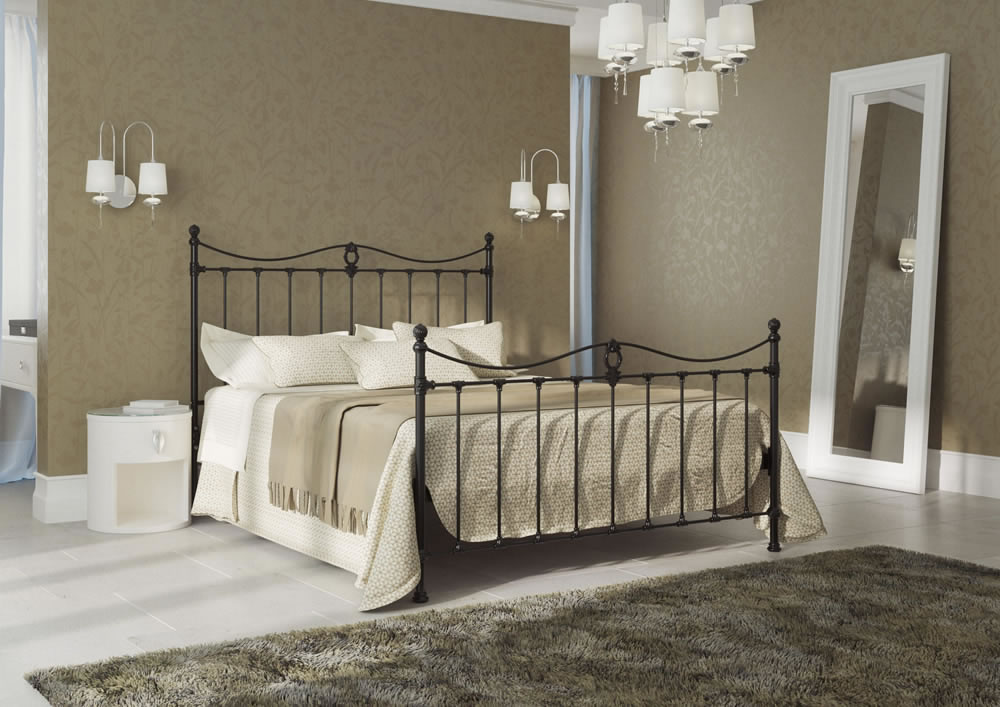 Кровать Dreamline Taya (2 спинки) сталь-серебро 90х195