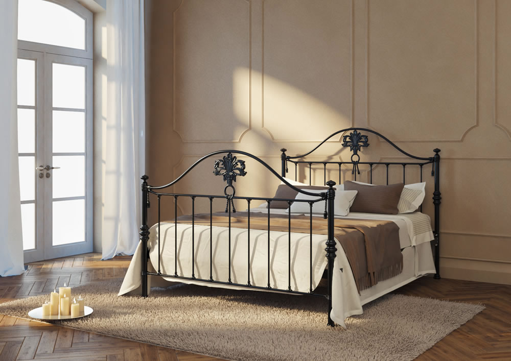 Кровать Dreamline Alexandra (2 спинки) сталь-серебро 180х190