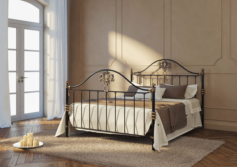 Кровать Dreamline Alexandra (2 спинки) сталь-серебро 180х190