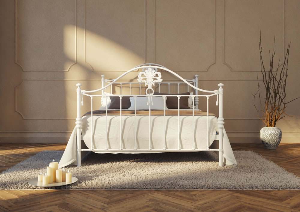 Кровать Dreamline Alexandra (2 спинки) сталь-серебро 180х190
