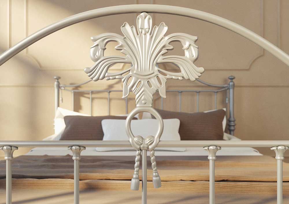 Кровать Dreamline Alexandra (2 спинки) сталь-серебро 180х190