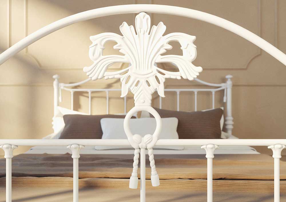 Кровать Dreamline Alexandra (2 спинки) сталь-серебро 180х190