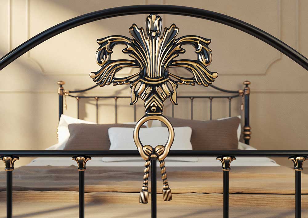 Кровать Dreamline Alexandra (2 спинки) сталь-серебро 180х190