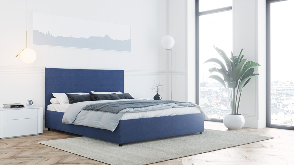 Кровать Dreamline Визби (искусственный велюр/серый) 140х200