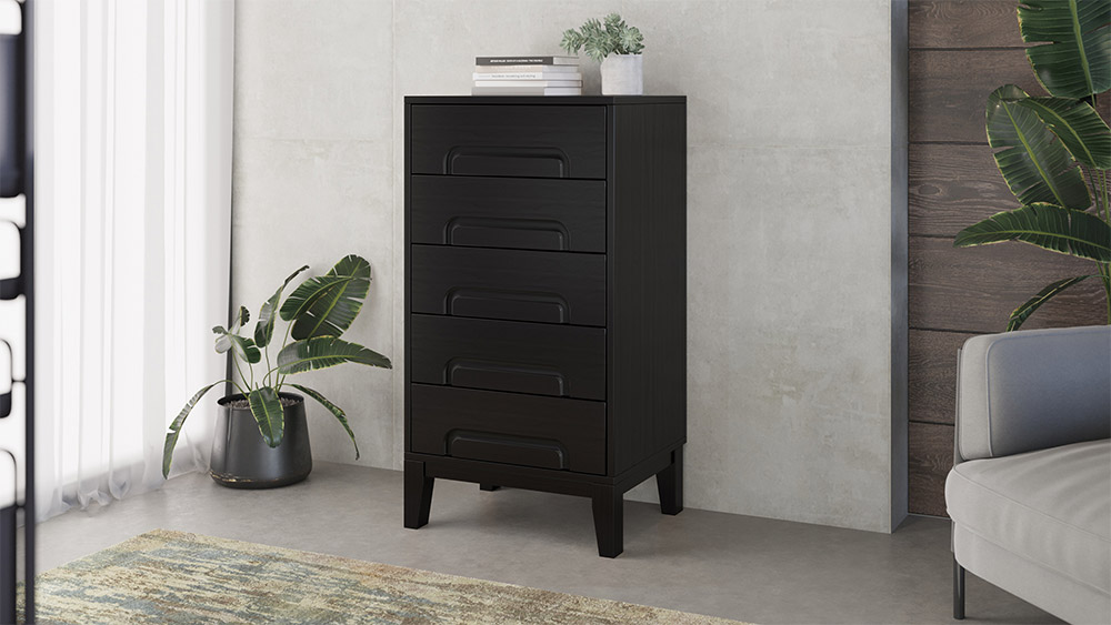 Комод Dreamline Венсе (узкий) ясень-венге 60х38х112,8