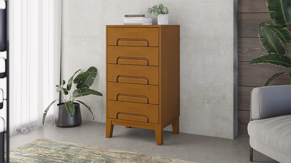 Комод Dreamline Венсе (узкий) ясень-венге 60х38х112,8