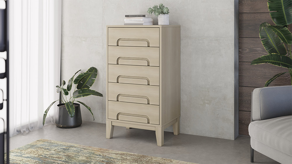Комод Dreamline Венсе (узкий) ясень-венге 60х38х112,8
