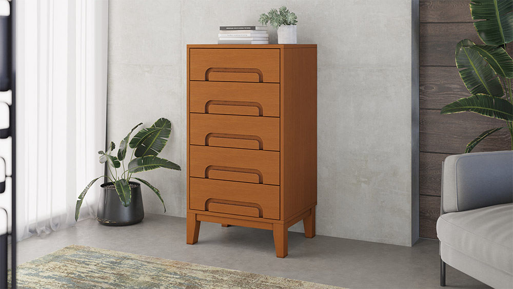 Комод Dreamline Венсе (узкий) ясень-венге 60х38х112,8