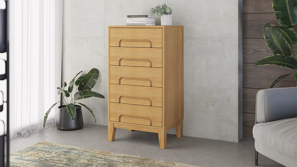 Комод Dreamline Венсе (узкий) ясень-венге 60х38х112,8