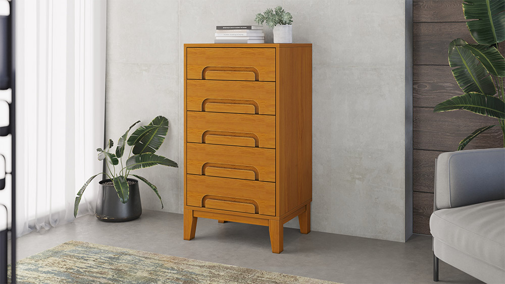Комод Dreamline Венсе (узкий) ясень-венге 60х38х112,8