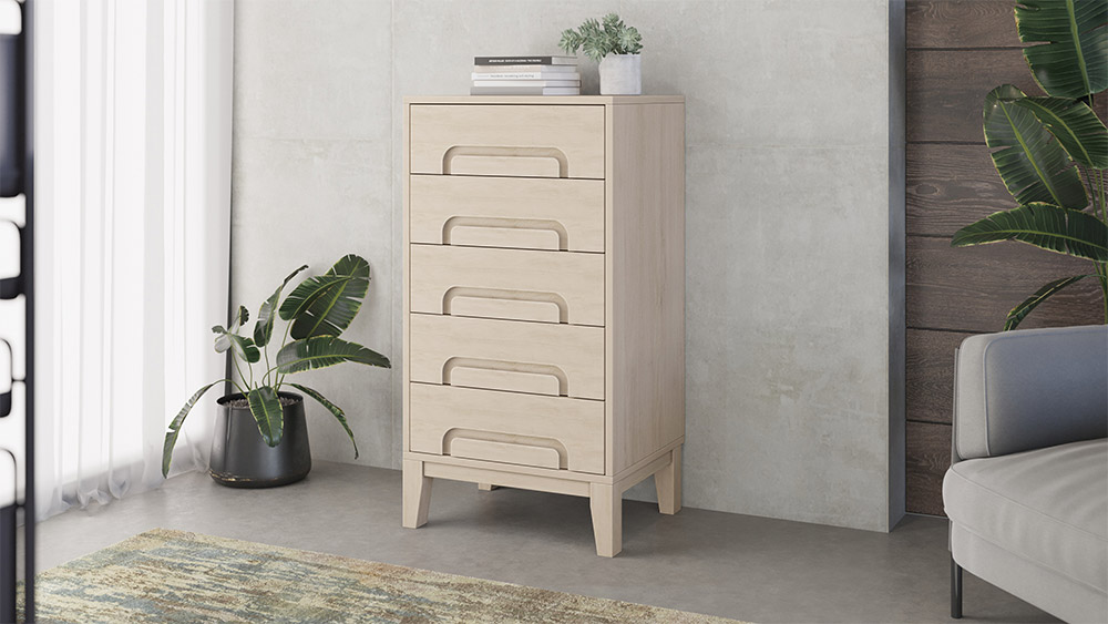 Комод Dreamline Венсе (узкий) ясень-венге 60х38х112,8