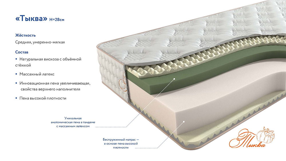 Матрас Dreamline НаГрядке Тыква 150х190х28