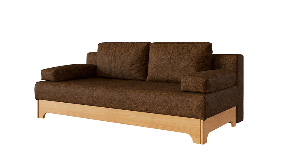 Диван Dreamline Амберг (бук/натуральный) (иск.замша - коричневый) TFK 145х200