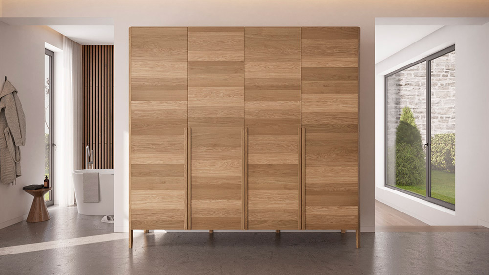 Шкаф RIVI Shape 4х дверный (цвет - дуб натуральный) 232,4x60x220