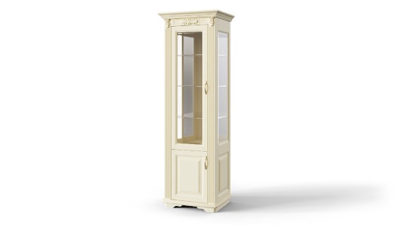Витрина Dreamline Палермо 1-но створчатая бук-слоновая кость 70х54х220