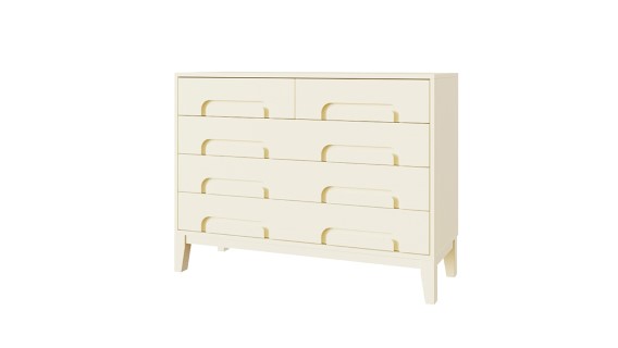 Комод Дримлайн Венсе ясень-слоновая кость 126х50х96