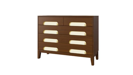 Комод Дримлайн Венсе ясень-орех/слоновая кость 126х50х96
